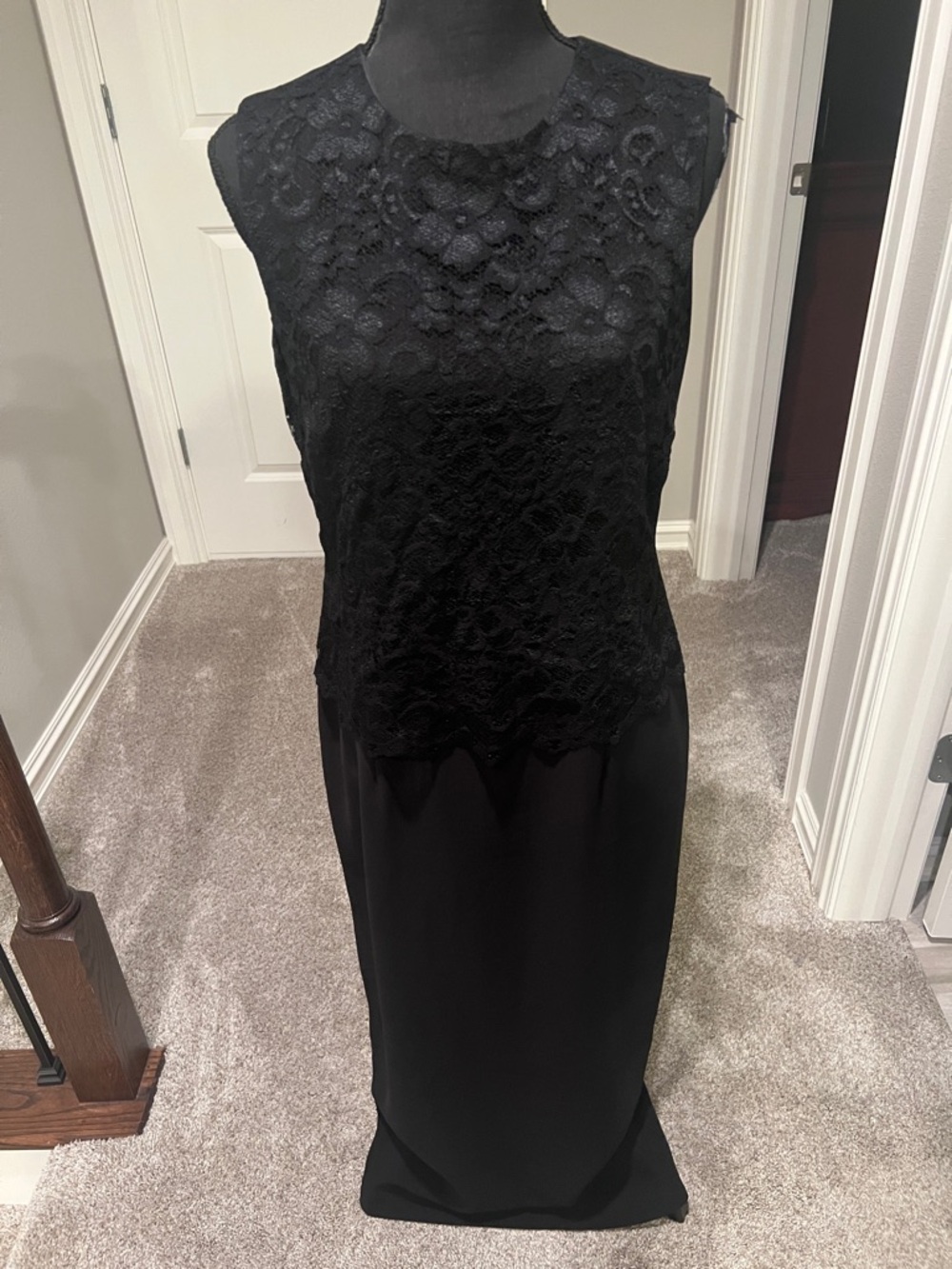 Elegant Black Lace Maxi Dress